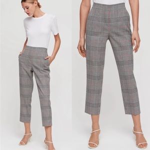 Aritizia Babaton Conan Pants in Black & Red Plaid